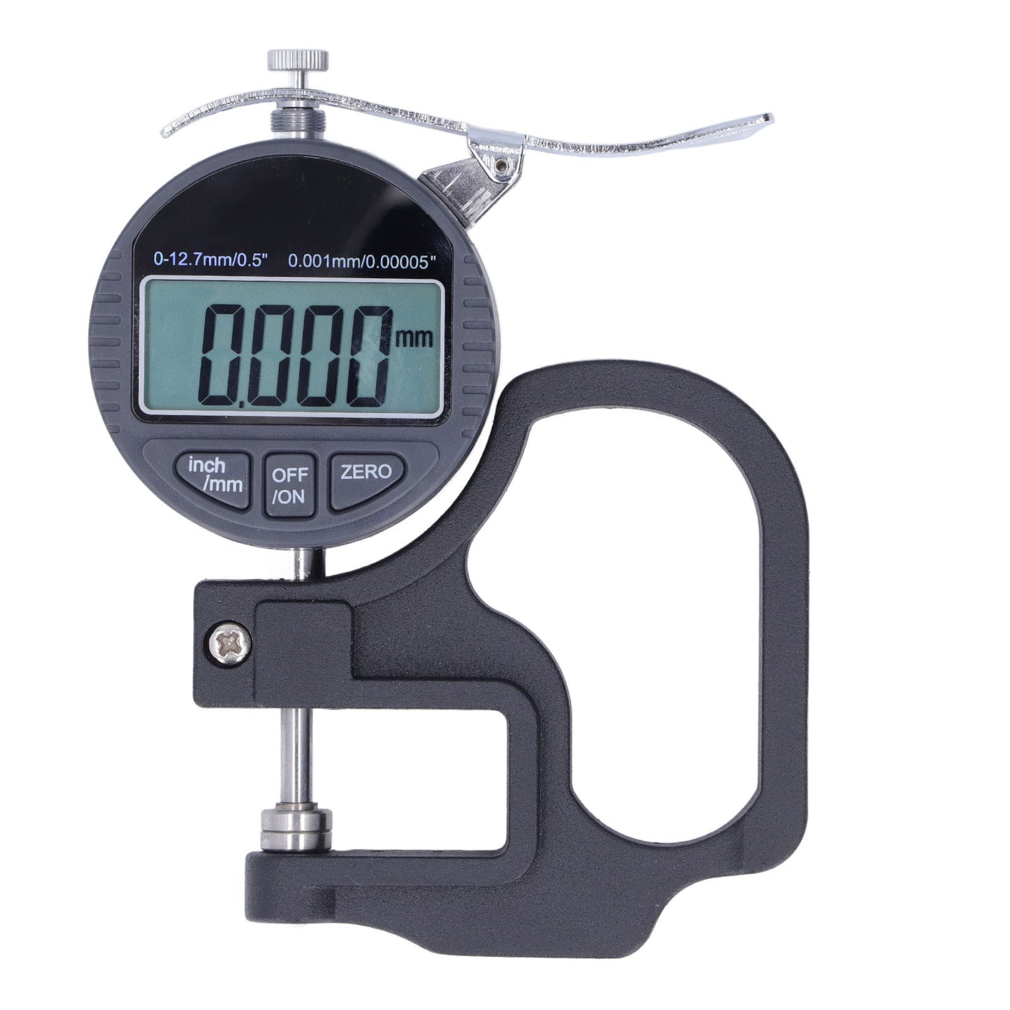 Thickness Gauge LCD Digital Display Micrometer Meter Accurate Measuring Tool for Paper Film 0‑12.7mm