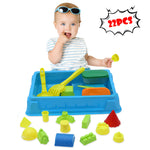 22PCs Kids Beach Toys Set Molds Tools Sandbox Toys On Summer Beach Holiday