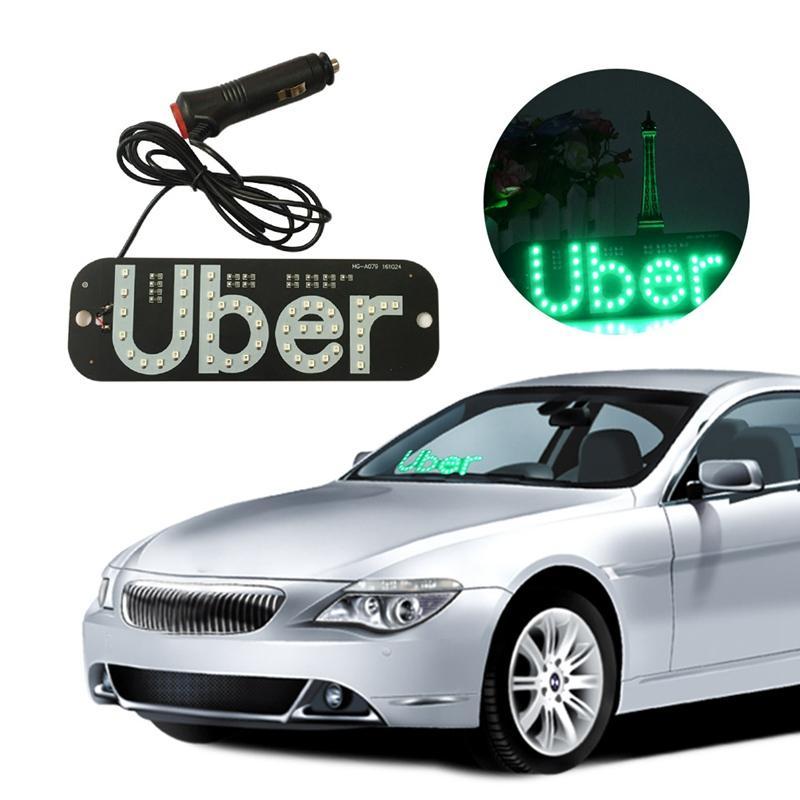 Car LED Indicator Light With Cigarette Lighter Instrument Light Taxi Uber TAXI Empty Car