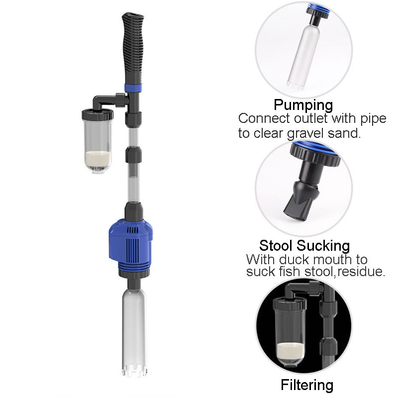 Efficient Electric Aquarium Water Change Pump Cleaning Tools Water Changer Gravel Cleaner Siphon For Fish Tank Water Filter Pump