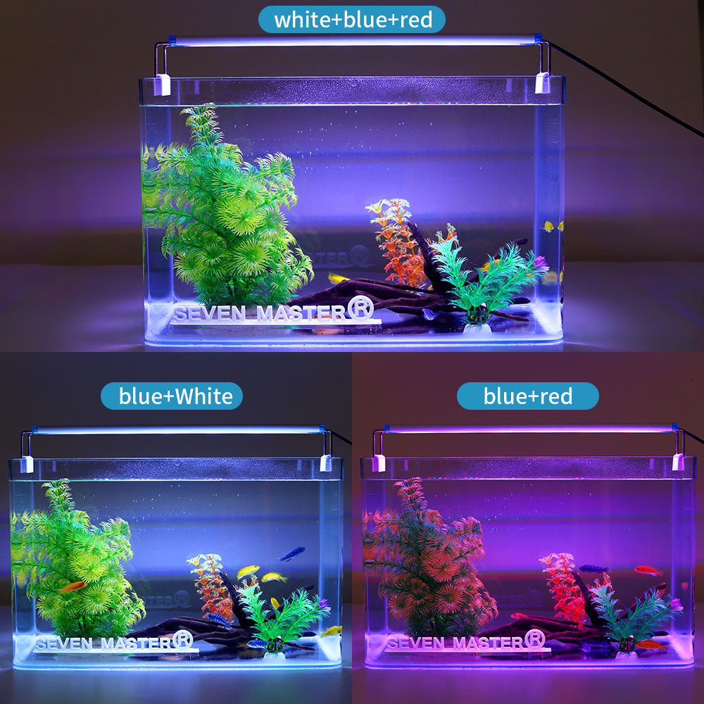 Ultra-thin Aquarium Light Brightening Light Three-color Adjustable Aquatic Plant Landscaping Light