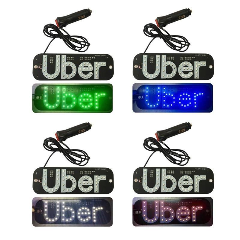 Car LED Indicator Light With Cigarette Lighter Instrument Light Taxi Uber TAXI Empty Car