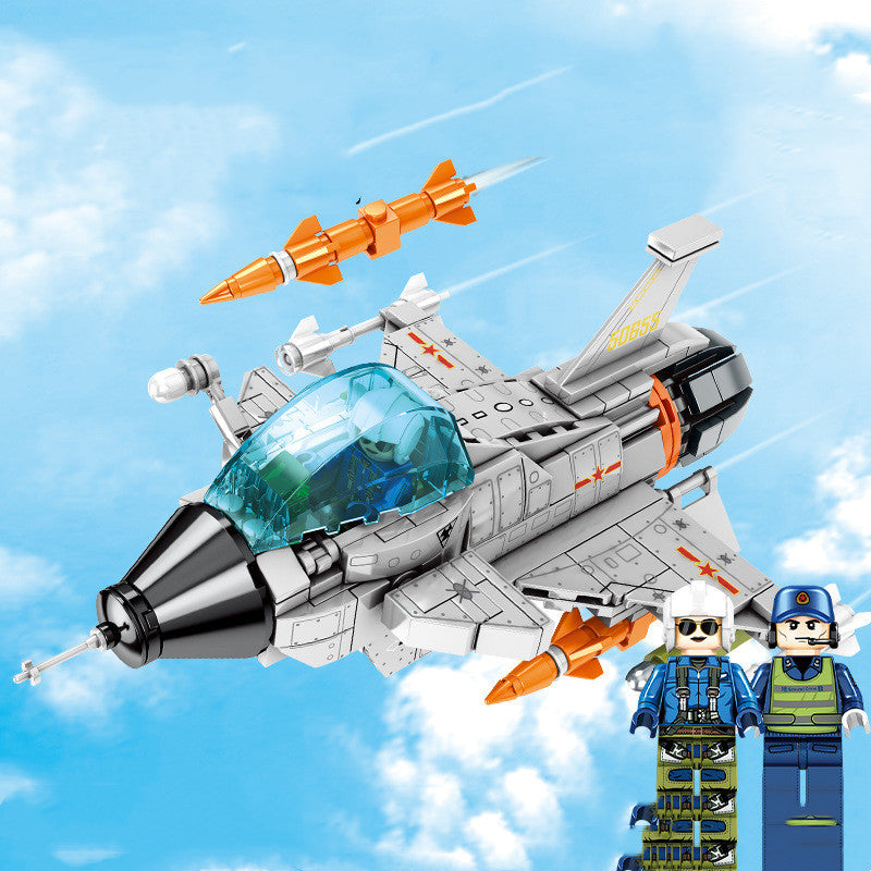 Building Block Aircraft Military Series Large Transport Assembly Toys
