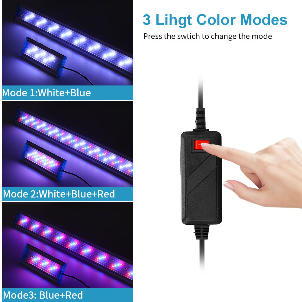 Ultra-thin Aquarium Light Brightening Light Three-color Adjustable Aquatic Plant Landscaping Light