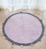 Round Rug Tapete Infantil Nordic Soft Cotton Fluffy Floor Foot Mat Kilim Baby Kids Bedroom Home Living Room Nursery Warm Decor