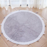 Round Rug Tapete Infantil Nordic Soft Cotton Fluffy Floor Foot Mat Kilim Baby Kids Bedroom Home Living Room Nursery Warm Decor