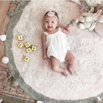 Round Rug Tapete Infantil Nordic Soft Cotton Fluffy Floor Foot Mat Kilim Baby Kids Bedroom Home Living Room Nursery Warm Decor