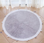 Round Rug Tapete Infantil Nordic Soft Cotton Fluffy Floor Foot Mat Kilim Baby Kids Bedroom Home Living Room Nursery Warm Decor