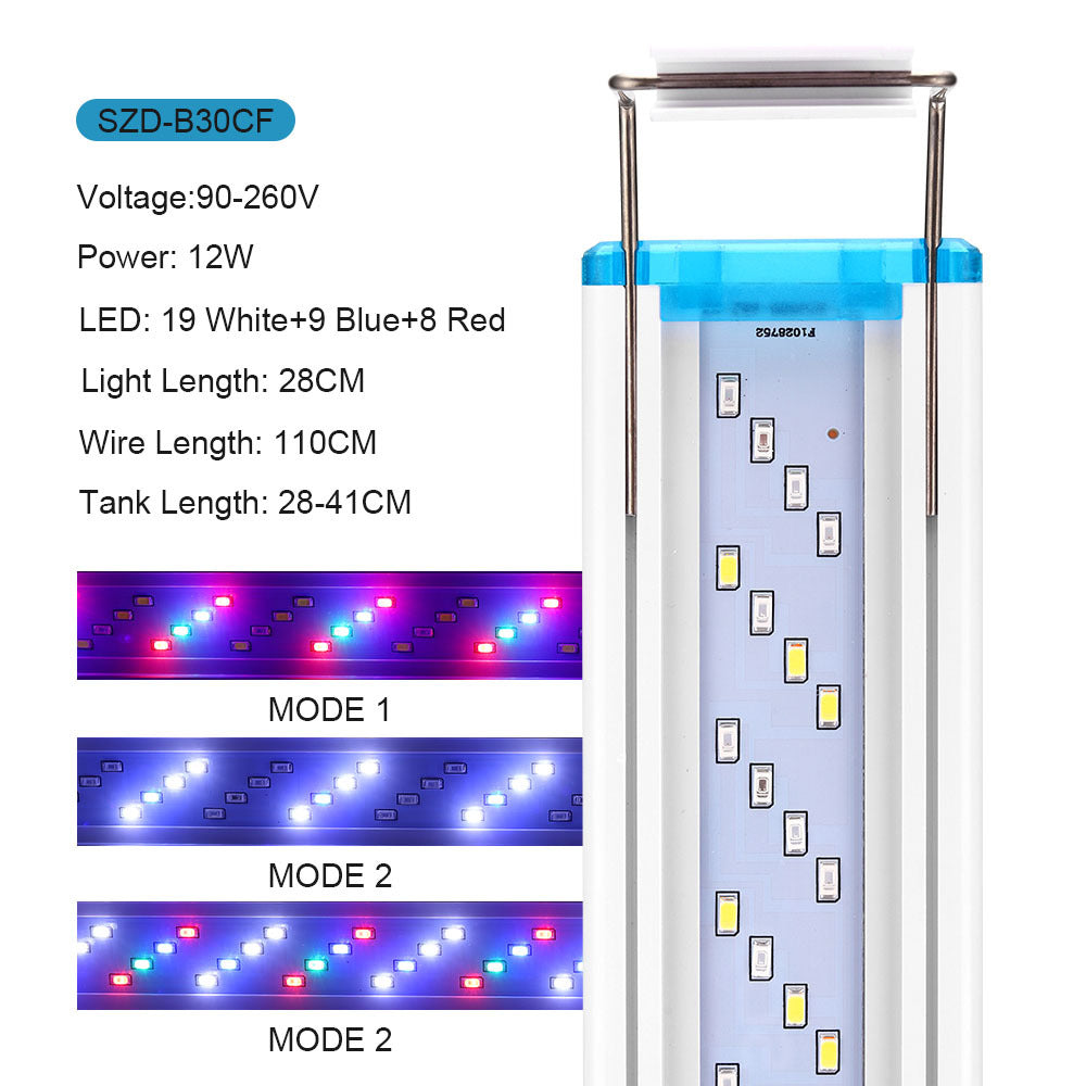 Ultra-thin Aquarium Light Brightening Light Three-color Adjustable Aquatic Plant Landscaping Light