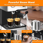 Geek Chef Espresso Machine, Espresso And Cappuccino Latte Maker 20 Bar Coffee Machine Compatible With ESE POD Capsules Filter&Milk Frother Steam Wand, 950W, 1.5L Water Tank, Ban On Amazon