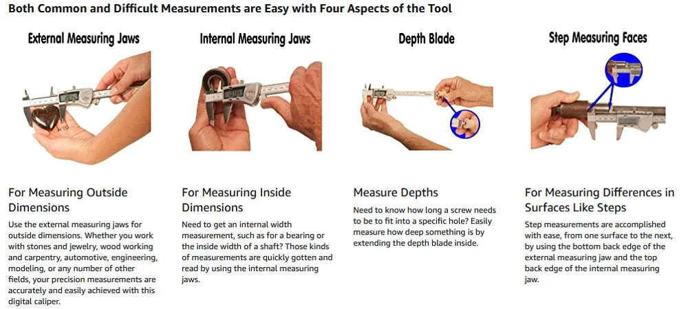 DITRON IP54 Digital Caliper 150mm 6inch Durable Stainless Steel Electronic Measuring Tool 6 Inch Caliper Tool