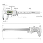 DITRON IP54 Digital Caliper 150mm 6inch Durable Stainless Steel Electronic Measuring Tool 6 Inch Caliper Tool