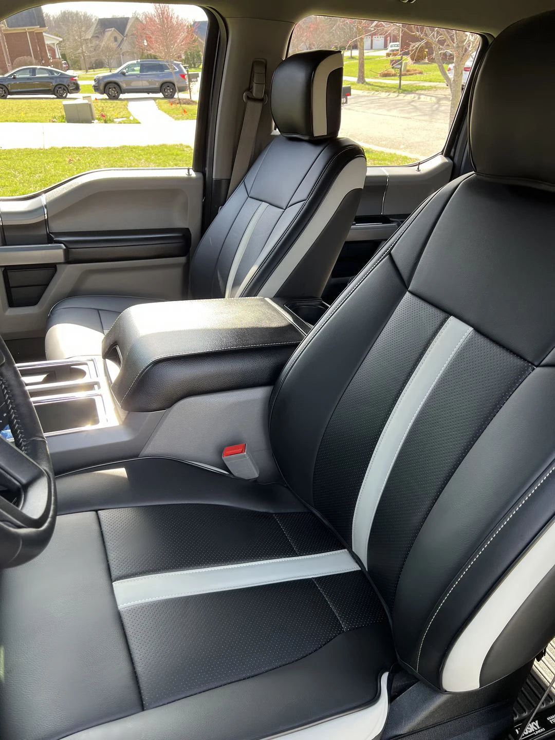 For 2009-2023 Ford F-150 F-250 F-350 F150 F250 F350 Custom Fit Car Accessories Seat Covers 5 Seats Full set Top Quality Leather