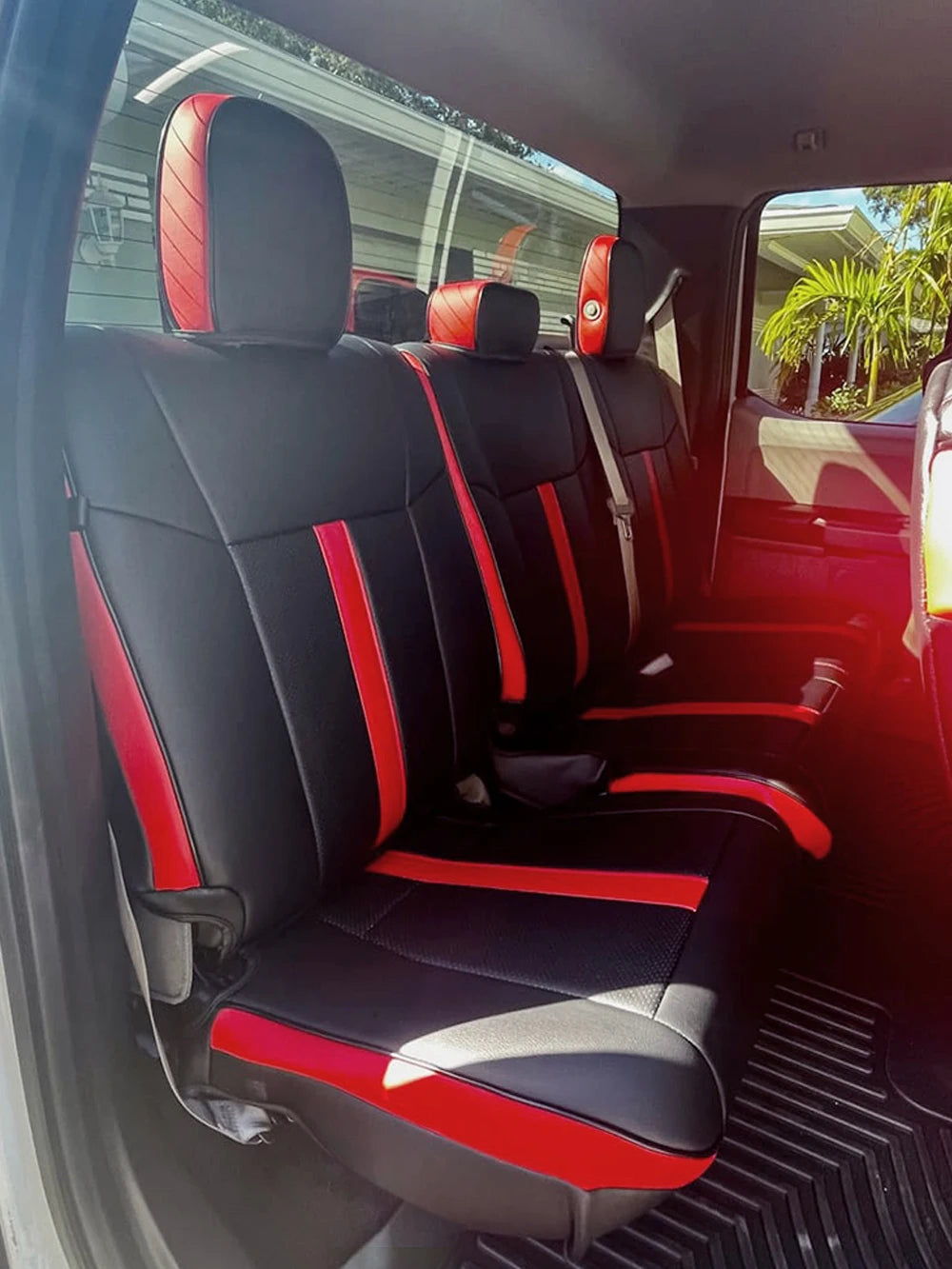 For 2009-2023 Ford F-150 F-250 F-350 F150 F250 F350 Custom Fit Car Accessories Seat Covers 5 Seats Full set Top Quality Leather