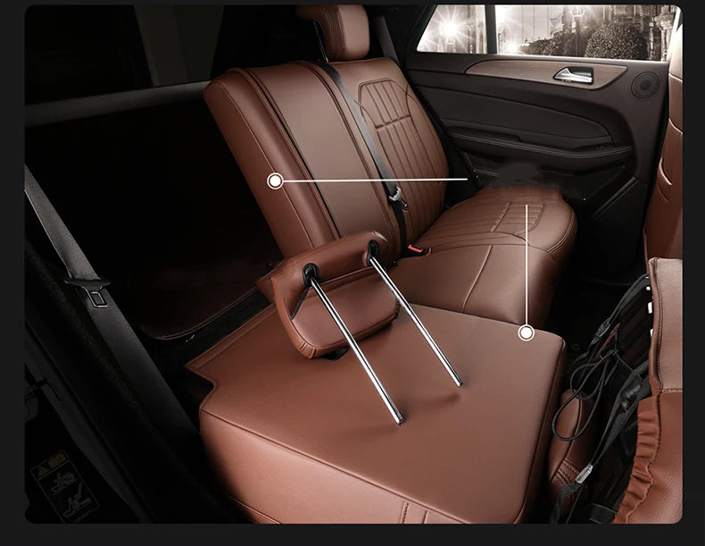 For 2009-2023 Ford F-150 F-250 F-350 F150 F250 F350 Custom Fit Car Accessories Seat Covers 5 Seats Full set Top Quality Leather