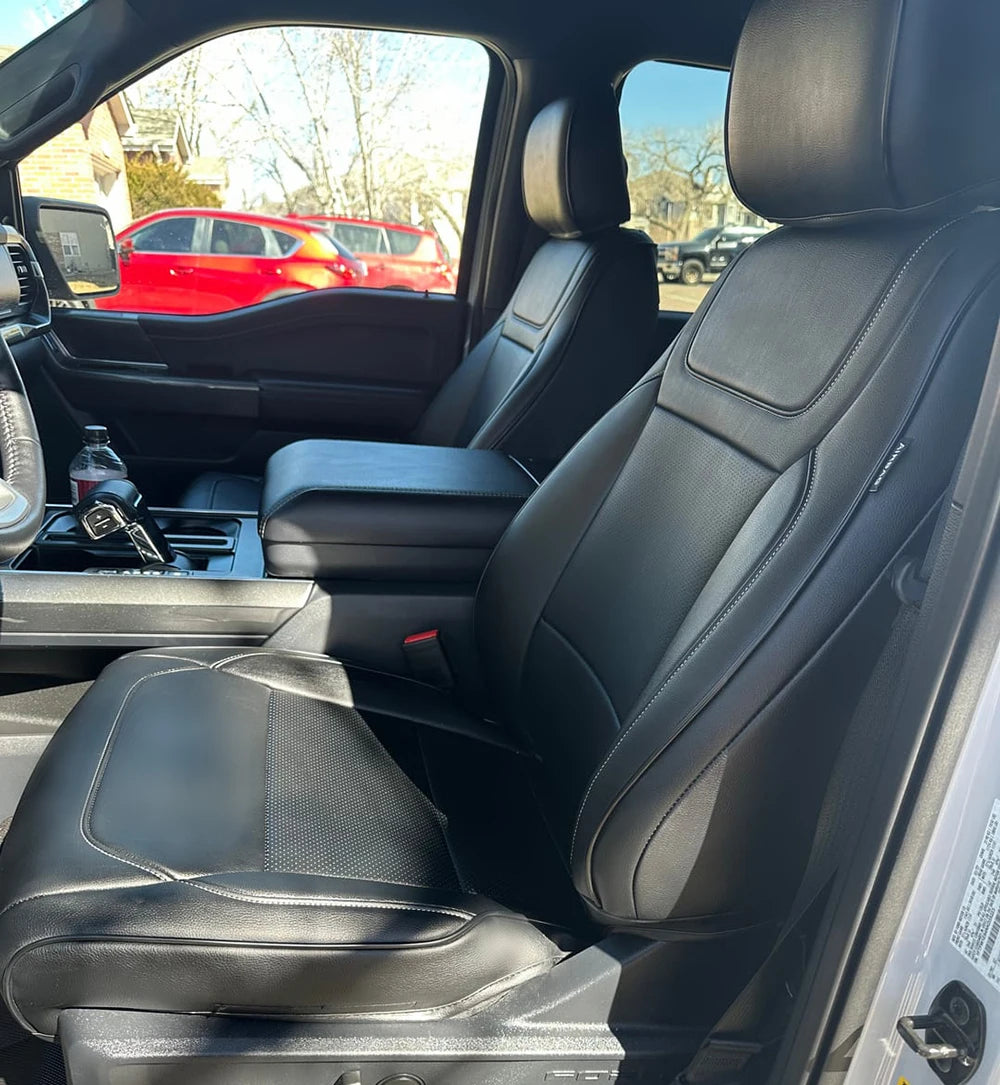 For 2009-2023 Ford F-150 F-250 F-350 F150 F250 F350 Custom Fit Car Accessories Seat Covers 5 Seats Full set Top Quality Leather