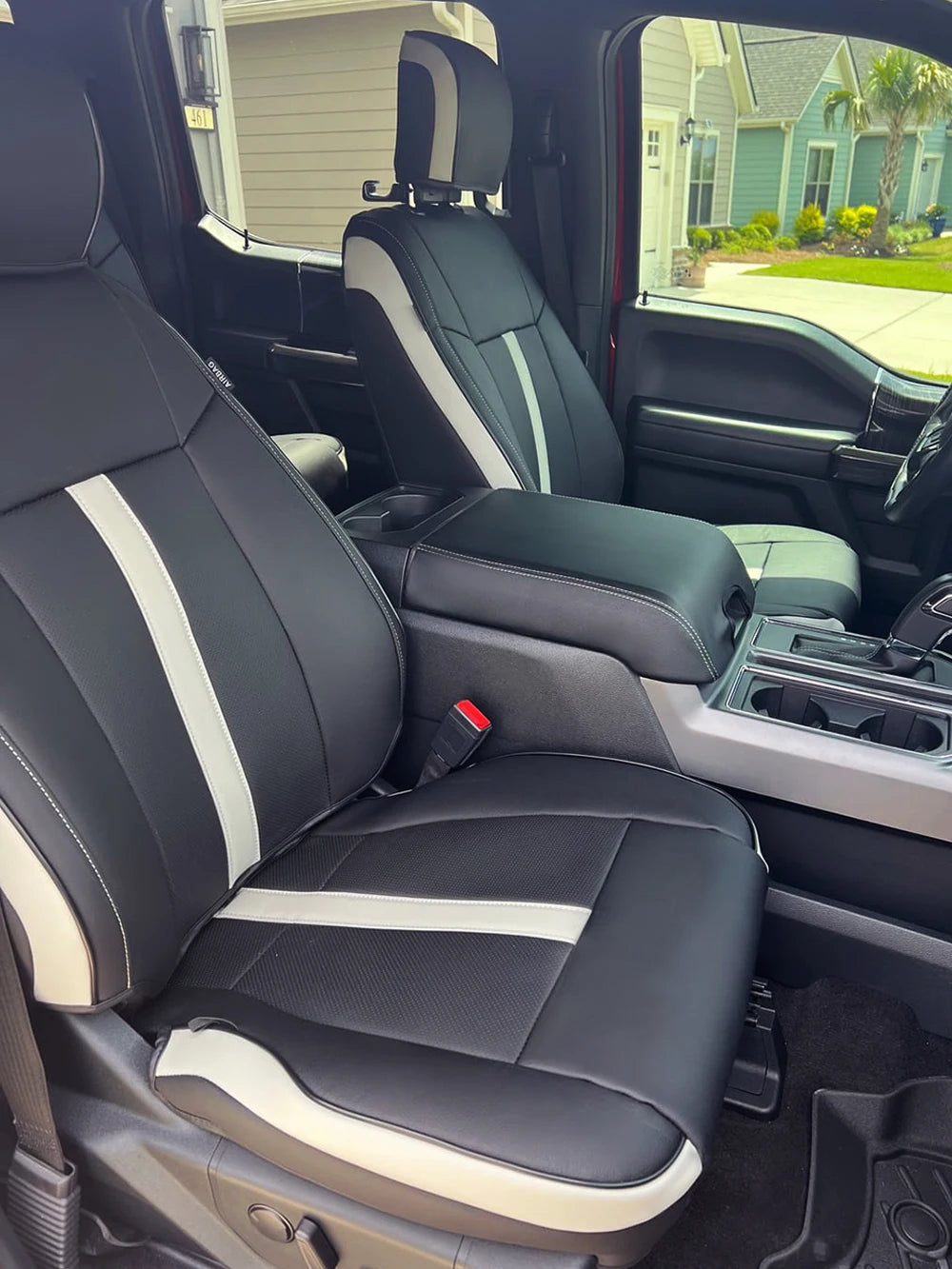 For 2009-2023 Ford F-150 F-250 F-350 F150 F250 F350 Custom Fit Car Accessories Seat Covers 5 Seats Full set Top Quality Leather
