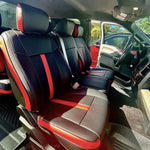 For 2009-2023 Ford F-150 F-250 F-350 F150 F250 F350 Custom Fit Car Accessories Seat Covers 5 Seats Full set Top Quality Leather