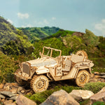 Robotime ROKR Army Jeep Car 3D Wooden Puzzle Model Toys Building Kits for Children Kids Birthday Christmas Gifts MC701 Dropship