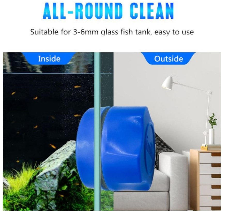 Fish tank aquarium magnetic brush