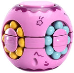 Intelligence Fingertip Checkered Educational Toys Bean Rotating Toy Relieve Stress Children Educational Toys Finger Magic Bean Burger Toy Puzzle Top Spinning Magic Bean
