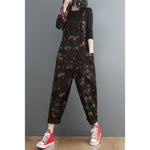 Summer Lean Print Jean Suspenders For Women