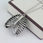 Punk Human Thoracic Skeleton Pendant Necklace Vintage Antique Gold Silver Ribs Necklaces For Men