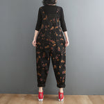 Summer Lean Print Jean Suspenders For Women