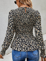 Long Sleeve Tunic Printed Shirt Top