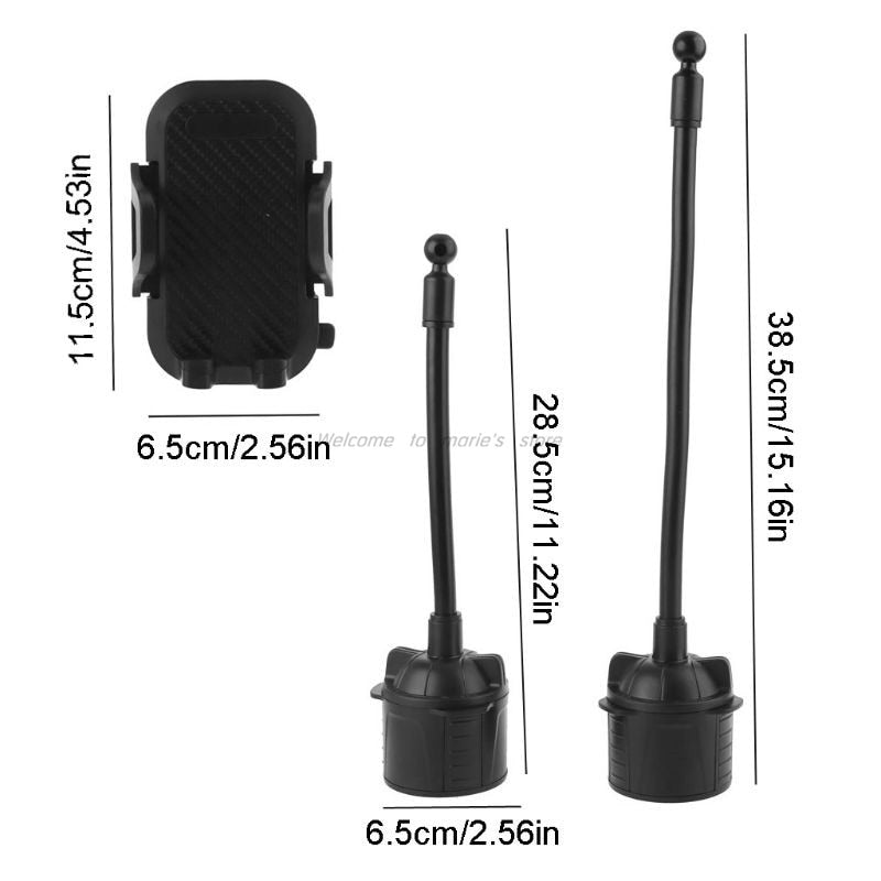 Universal Car Cup Mount Mobile Phone Holder Stand Cradle for Phone 5/6/7/8 Pus XR XS 3.5-7" Cellphone Smartphones