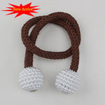 Magnetic Curtain Clip Room Accessories Pearl Ball Curtains Holder Buckle Rope Tieback Home Decor Hanging Ball Tie Back Holdback