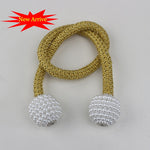Magnetic Curtain Clip Room Accessories Pearl Ball Curtains Holder Buckle Rope Tieback Home Decor Hanging Ball Tie Back Holdback