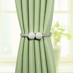Magnetic Curtain Clip Room Accessories Pearl Ball Curtains Holder Buckle Rope Tieback Home Decor Hanging Ball Tie Back Holdback
