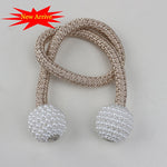 Magnetic Curtain Clip Room Accessories Pearl Ball Curtains Holder Buckle Rope Tieback Home Decor Hanging Ball Tie Back Holdback