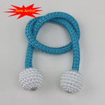 Magnetic Curtain Clip Room Accessories Pearl Ball Curtains Holder Buckle Rope Tieback Home Decor Hanging Ball Tie Back Holdback