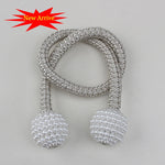 Magnetic Curtain Clip Room Accessories Pearl Ball Curtains Holder Buckle Rope Tieback Home Decor Hanging Ball Tie Back Holdback