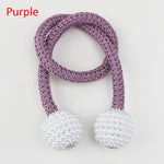 Magnetic Curtain Clip Room Accessories Pearl Ball Curtains Holder Buckle Rope Tieback Home Decor Hanging Ball Tie Back Holdback