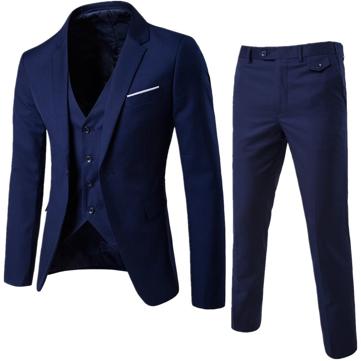 Spring Summer Groomsmen Male Two-piece Full Men&#39;s Suit Set Casual Wedding Nightclub Slim Fit Black Blazer for Men Free Shipping