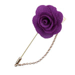 Korean Bridegroom Wedding Brooches Cloth Art Hand-made Rose Flower Brooch Lapel Pin Badge Tassel Chain Men&#39;s Suit Accessories