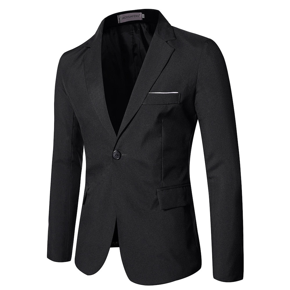 Spring Summer Groomsmen Male Two-piece Full Men&#39;s Suit Set Casual Wedding Nightclub Slim Fit Black Blazer for Men Free Shipping