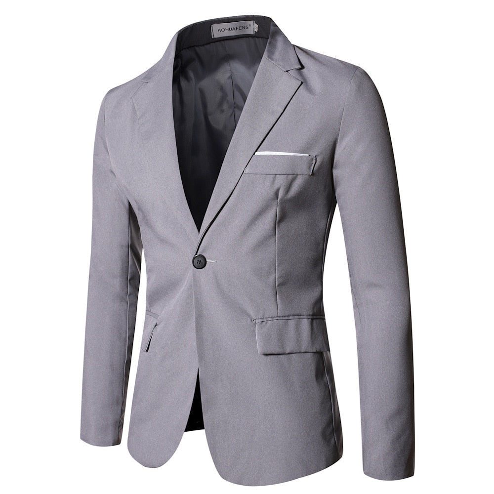 Spring Summer Groomsmen Male Two-piece Full Men&#39;s Suit Set Casual Wedding Nightclub Slim Fit Black Blazer for Men Free Shipping