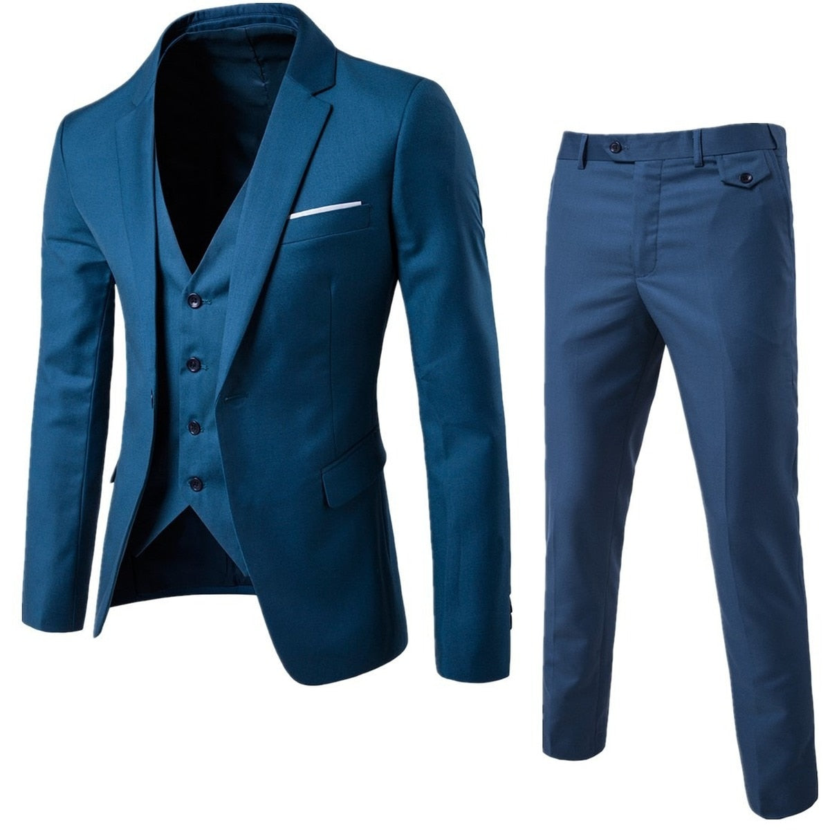 Spring Summer Groomsmen Male Two-piece Full Men&#39;s Suit Set Casual Wedding Nightclub Slim Fit Black Blazer for Men Free Shipping