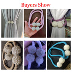 Magnetic Curtain Clip Room Accessories Pearl Ball Curtains Holder Buckle Rope Tieback Home Decor Hanging Ball Tie Back Holdback